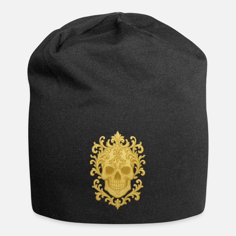 Skull that looks good - Jersey Beanie - black