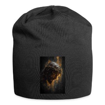 L’homme des douleurs – Couronné d’épines - Bonnet en jersey - noir - Devant