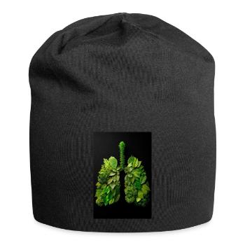 Grüne Lungen der Natur - Jersey-Beanie - Schwarz - Vorne