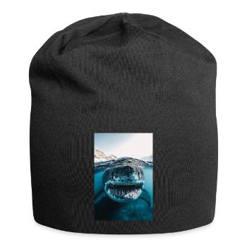 Mega Shark Nahbegegnung - Jersey-Beanie - Schwarz - Vorne