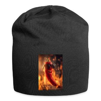 M. Chili apporte la chaleur - Bonnet en jersey - noir - Devant