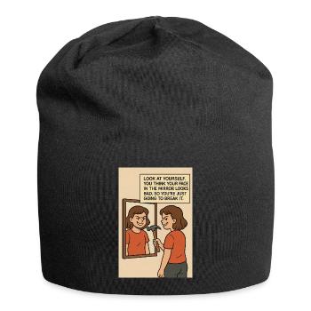 Modern art - Jersey-Beanie - Schwarz - Vorne