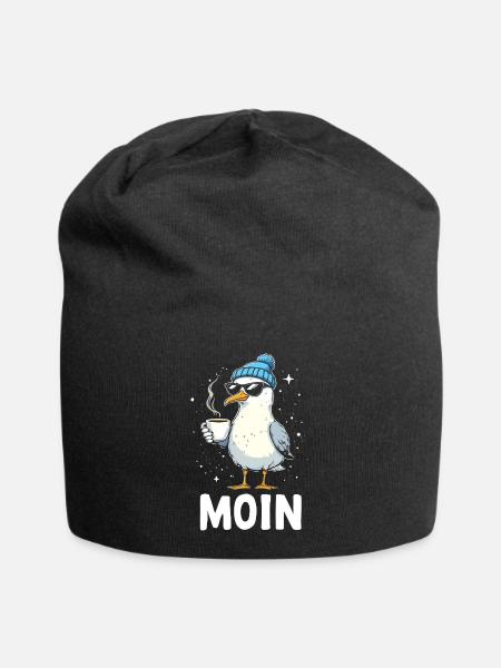 Moin Seagull Coffee Küste Norddeutschland - Jersey-Beanie - Schwarz
