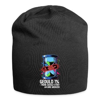 Patience 1% Hourglass Illustration - Jersey Beanie - black - Front