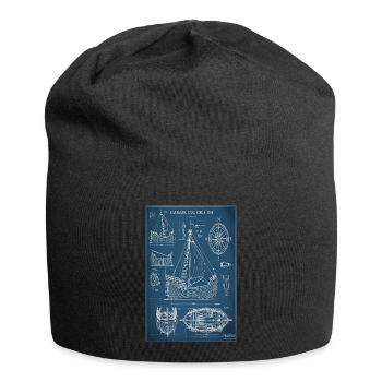 Plan de rouage hanséatique | Plan du bâtiment historique - Bonnet en jersey - noir - Devant