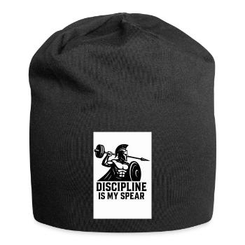 Spartan Discipline – Barbell Spear - Jersey Beanie - black - Front