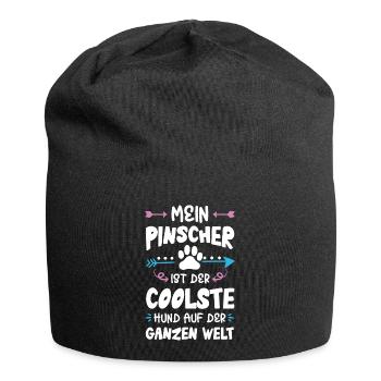 pinscher dog saying - Jersey Beanie - black - Front