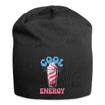 Cool Energy Milkshake Design Mit Kirsche Und - Jersey-Beanie - Schwarz - Vorne