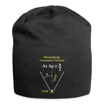 Heisenbergsche Unschärferelation - Jersey-Beanie - Schwarz - Vorne