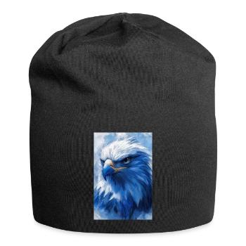 Illustration of an eagle - Jersey Beanie - black - Front