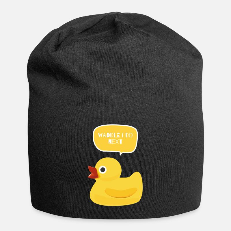 Watscheln Ich mache das nächste Entendesign - Jersey-Beanie - Schwarz