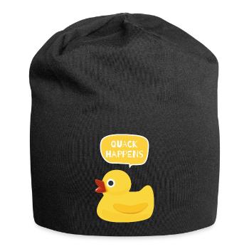 Quack Happens Duck Design - Jersey Beanie - black - Front