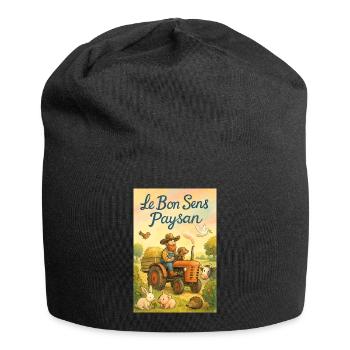 Peasant common sense - Jersey Beanie - black - Front
