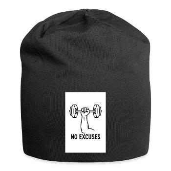 No excuse GYM - Jersey Beanie - black - Front