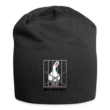 Goose – Wurde zu albern - Jersey-Beanie - Schwarz - Vorne