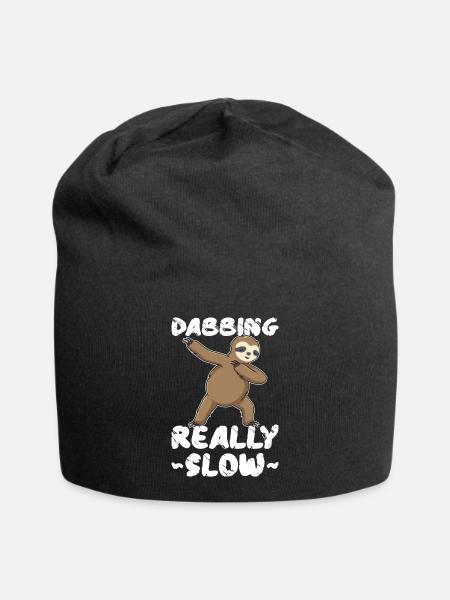 Dabbing Really Slow Faultier - Jersey-Beanie - Schwarz