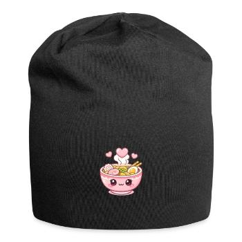 Bol de Ramen Kawaii - Bonnet en jersey - noir - Devant