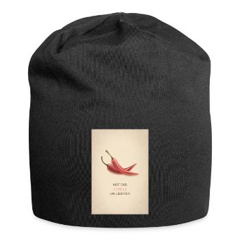Mit dir Chilli am liebsten - Jersey-Beanie - Schwarz - Vorne