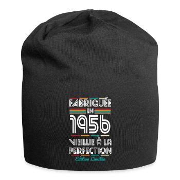 1956 – Made – Aged to perfection - Jersey Beanie - black - Front