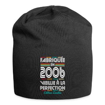 2006 – Hergestellt – Perfekt gereift - Jersey-Beanie - Schwarz - Vorne