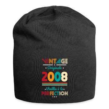 2008 – Vintage – Aged to perfection - Jersey Beanie - black - Front