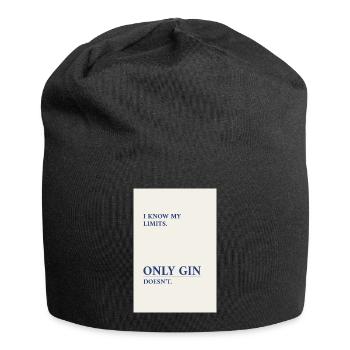 Gin Has No Limits – Minimal Typography Poster - Jersey Beanie - black - Front