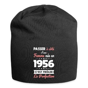 Geboren 1956 – Nahezu Perfektion - Jersey-Beanie - Schwarz - Vorne