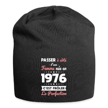 Born in 1976 – Coming close to perfection - Jersey Beanie - black - Front