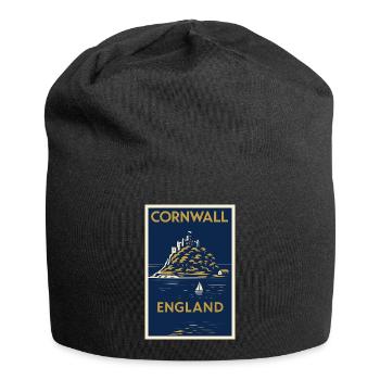Cornwall England – Art Deco Travel Poster - Jersey Beanie - black - Front