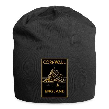 Cornwall England – Art Deco Travel Poster - Jersey Beanie - black - Front