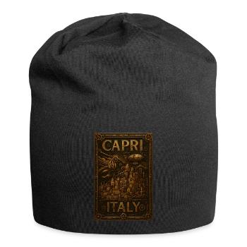 Capri Italy – Steampunk Bronze Travel Poster - Jersey Beanie - black - Front