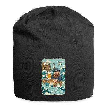 Letzte Nordsee Kneipe - Jersey-Beanie - Schwarz - Vorne