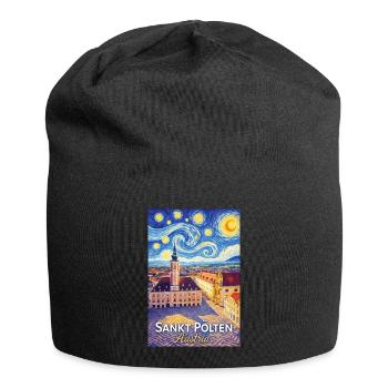 Sankt Pölten, Österreich - Jersey-Beanie - Schwarz - Vorne