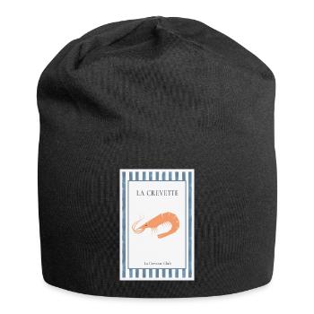 La Crevette Französisches Garnelen Poster - Jersey-Beanie - Schwarz - Vorne