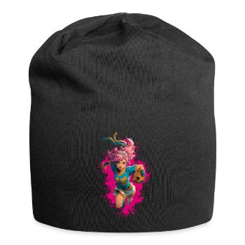Football Girl Anime - Bonnet en jersey - noir - Devant