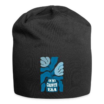 In My Growth Era – Positive Floral Saying - Jersey Beanie - black - Front