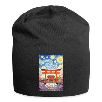 Kyoto Japan - Jersey-Beanie - Schwarz - Vorne