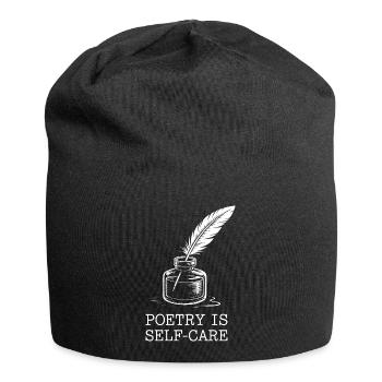 Poetry as self-care - Jersey Beanie - black - Front