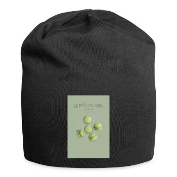 Macaron Pistazie – Le Petit Plaisir Design - Jersey-Beanie - Schwarz - Vorne