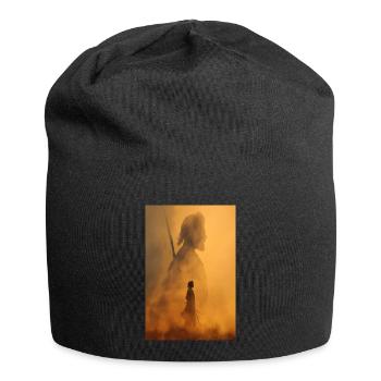 Silhouette du Guerrier de la Braise - Bonnet en jersey - noir - Devant