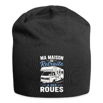 Retraite Camping Car Humour Vanlife Liberté - Bonnet en jersey - noir - Devant