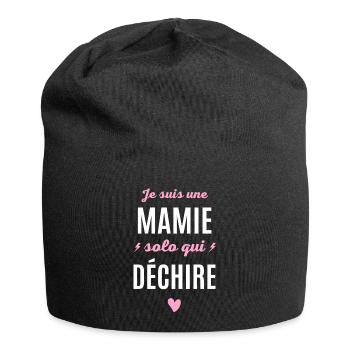 Cadeaux Mamie solo Humoristique - Bonnet en jersey - noir - Devant