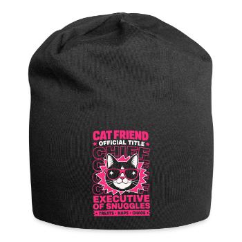 Ami chat Directeur général de Snuggles - Bonnet en jersey - noir - Devant