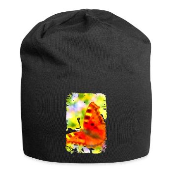 Conception artistique de papillons par Jörg Langhans - Bonnet en jersey - noir - Devant