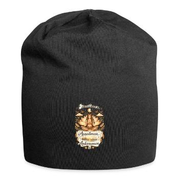Einatmen Ausatmen Ankommen - Jersey-Beanie - Schwarz - Vorne