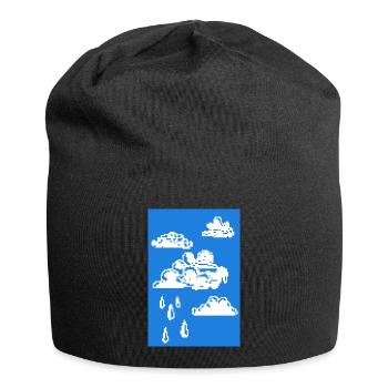 Nuages de pixels - Bonnet en jersey - noir - Devant