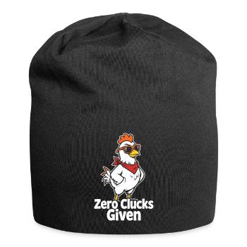 Aucun caquètement donné – Funny Chicken - Bonnet en jersey - noir - Devant