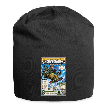 Der Snowboarder – nur noch ein Trick - Jersey-Beanie - Schwarz - Vorne