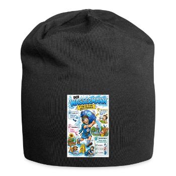 Der Wassermann – die Lösung eimerweise - Jersey-Beanie - Schwarz - Vorne