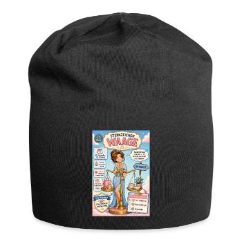 Waage - Zwei Optionen, drei Stunden Entscheidung - Jersey-Beanie - Schwarz - Vorne